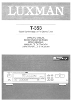 Luxman T-353-Owners-Manual